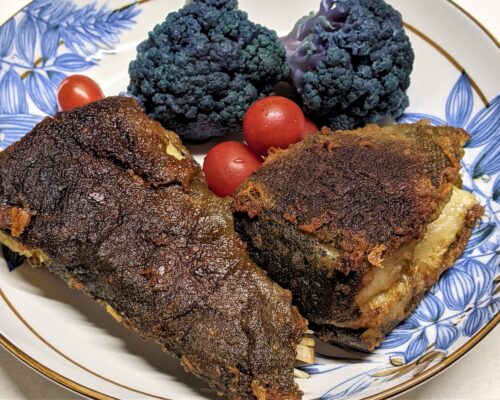 healthy and light dinner with fish is ready