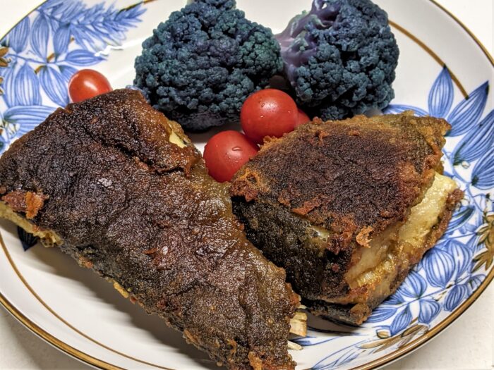 healthy and light dinner with fish is ready