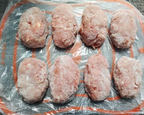 Place a piece of melted cheese in the middle