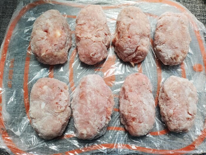 Place a piece of melted cheese in the middle