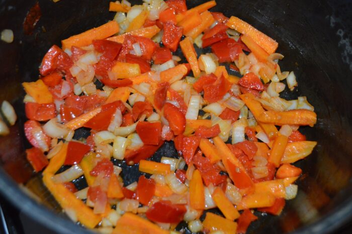 sauté the vegetables