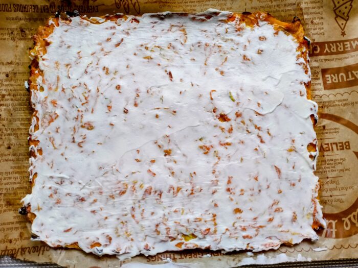 spread the cream cheese evenly