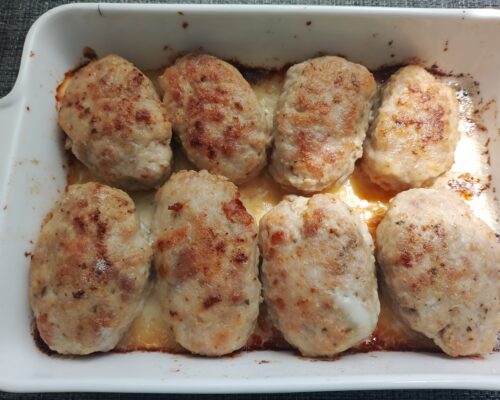 Place the patties in a baking dish