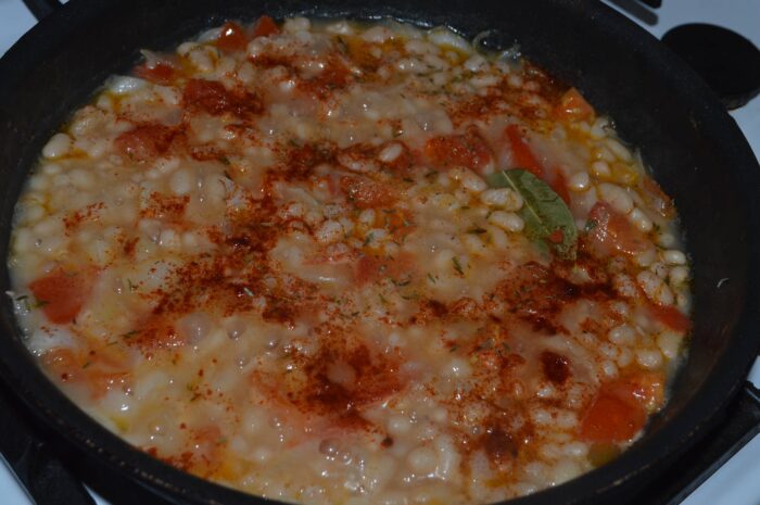 Cover and simmer over low heat