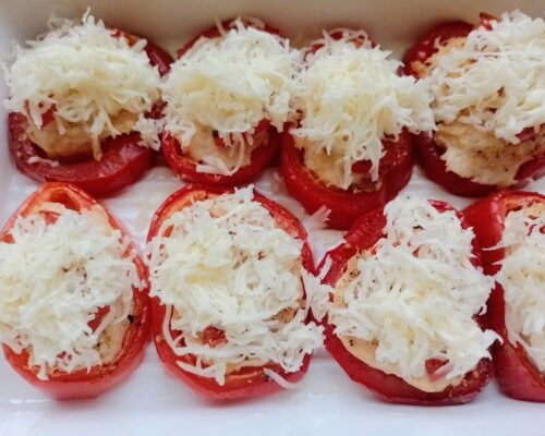 sprinkle each of them with grated cheese