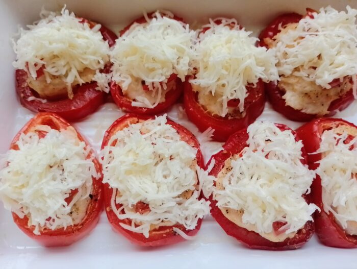 sprinkle each of them with grated cheese