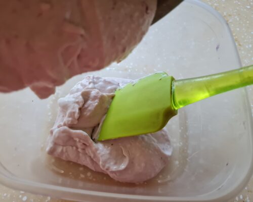 Pour the mixture into an ice cream mold