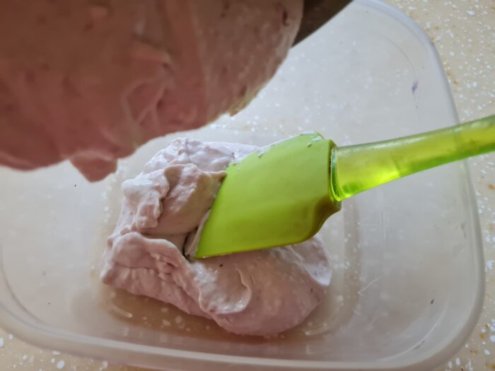Pour the mixture into an ice cream mold