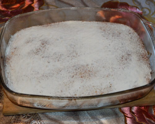 sprinkle powdered sugar