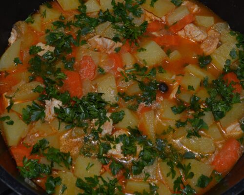 add the finely chopped parsley