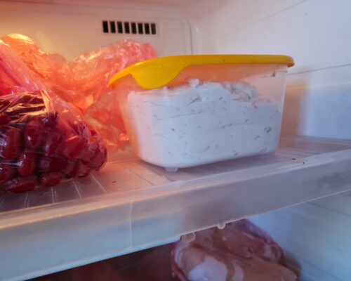 Put the ice cream in the freezer