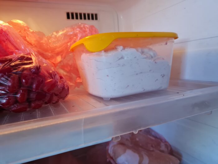 Put the ice cream in the freezer