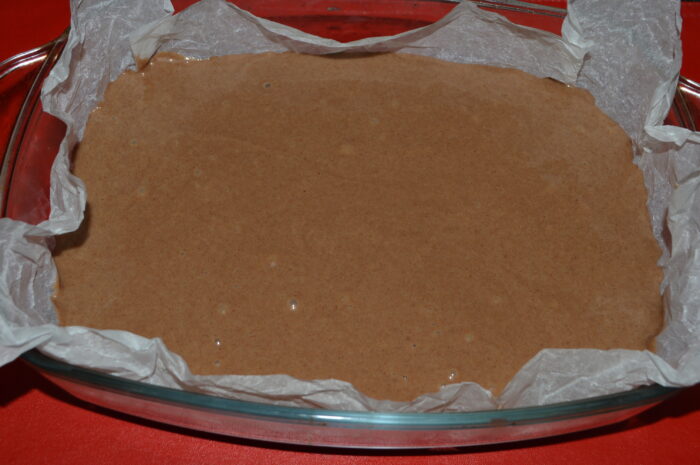 Pour the mixture into it