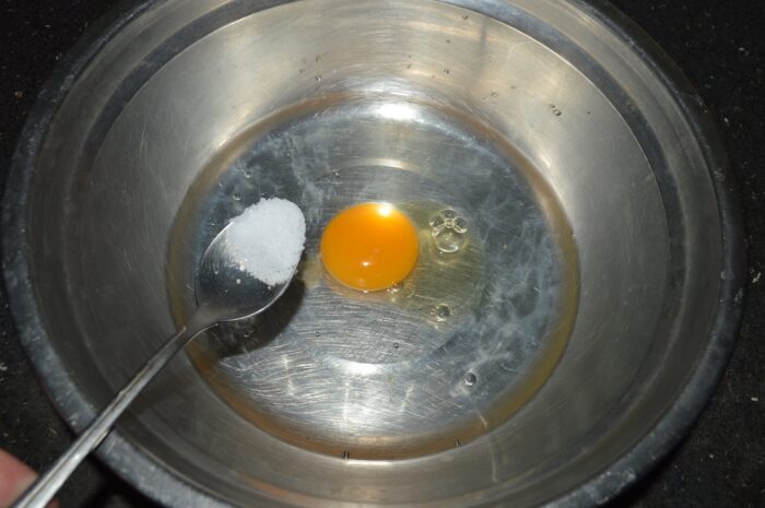 Add half a teaspoon of salt