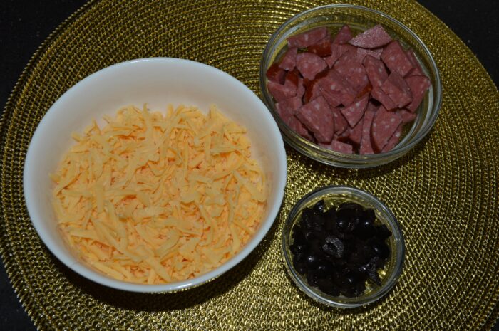 Prepare the ingredients you want to add to the pizza