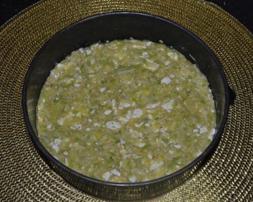 Transfer the mixture to a baking tray