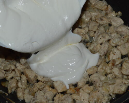 add the sour cream sauce