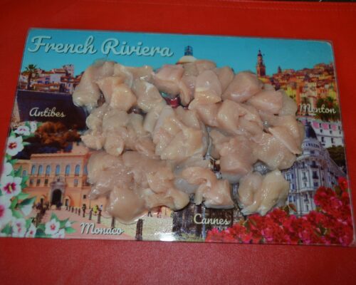 Then cut the chicken breast