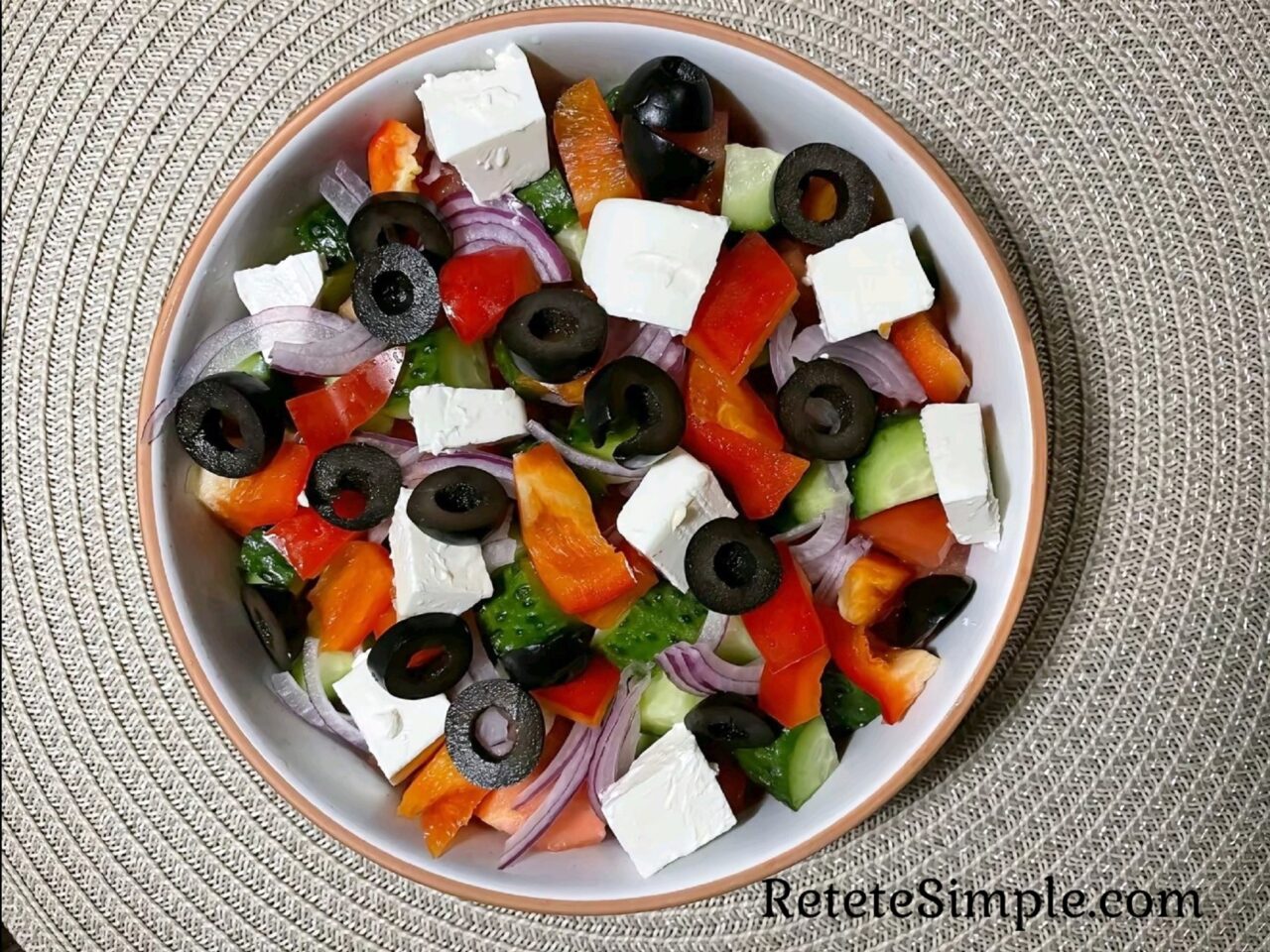 Greek Salad with Feta Cheese photo