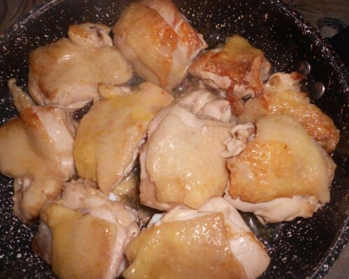 Обжарить с двух сторон