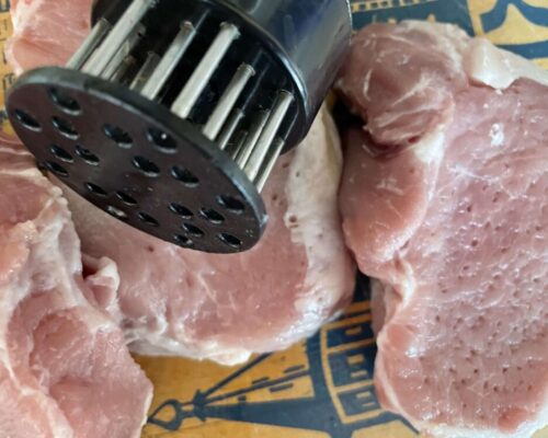 Вымытые свиные кусочки