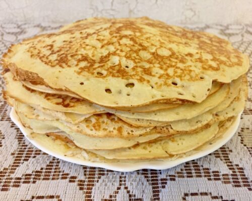 you will get a stack of crepes