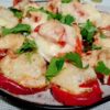 Oven-Baked Pepper Medallions with Minced Meat & Cheese photo