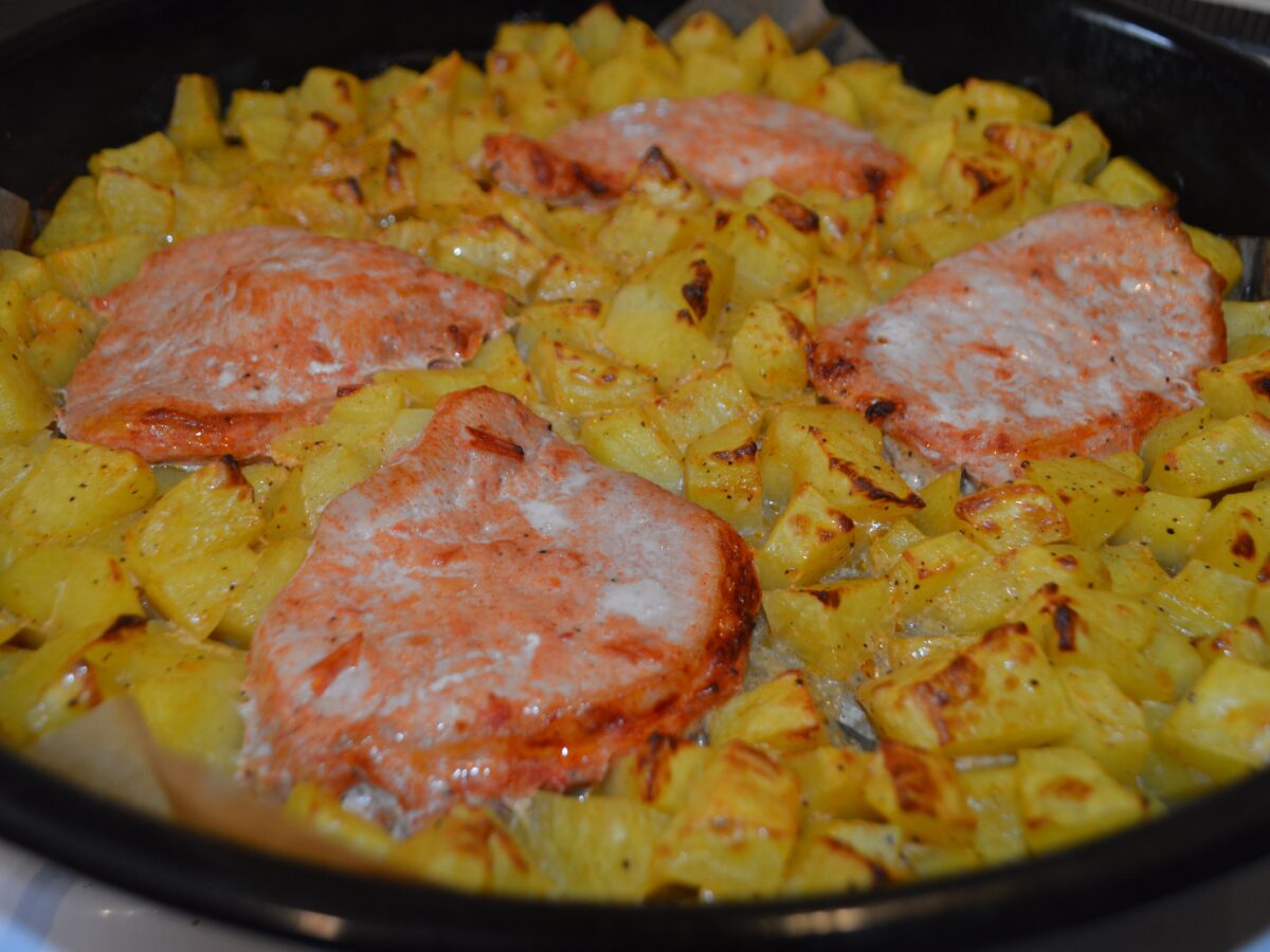 Oven-Baked Pork Chop with Potatoes photo