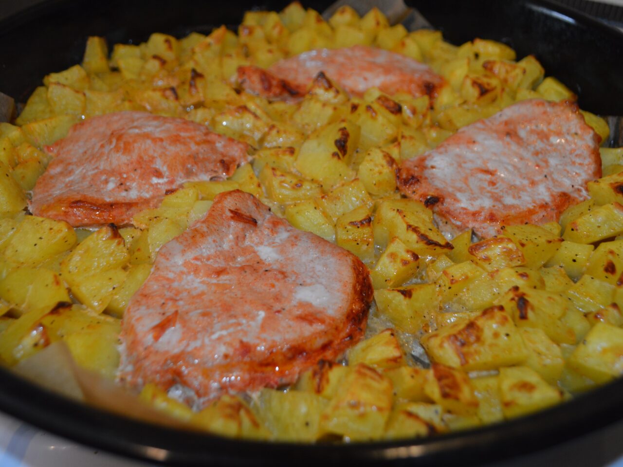 Oven-Baked Pork Chop with Potatoes photo