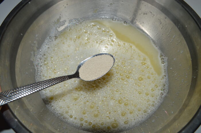 Add the dry yeast