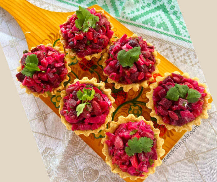 Salata Vinegret in cosulete poza