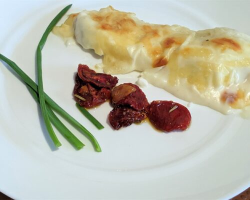 clatitele in sos la cuptor sunt gata