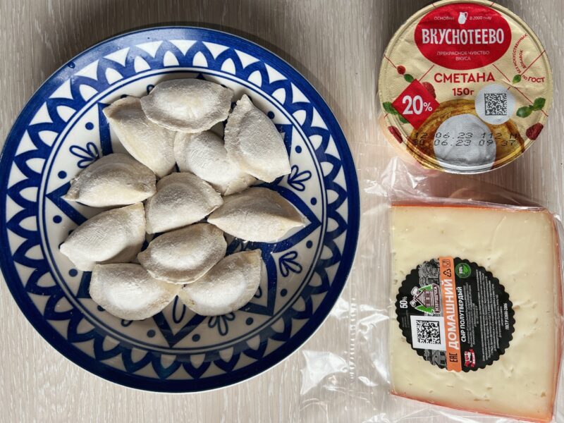 ingredients for dumplings in cream sauce