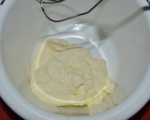 place the sour cream in a bowl