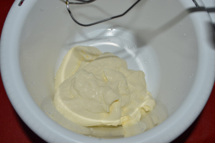 place the sour cream in a bowl