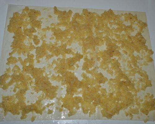 Place the apple mixture on the sheet