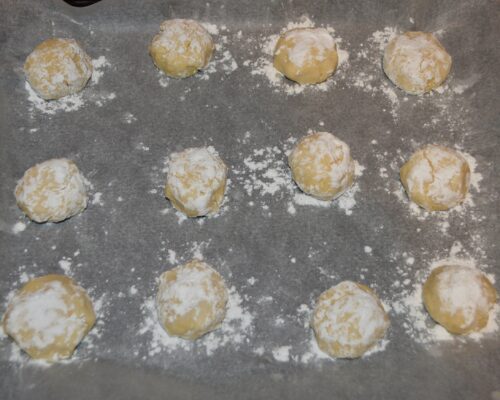 Arrange the balls on a baking sheet