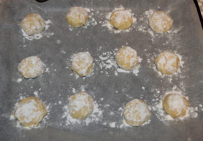 Arrange the balls on a baking sheet