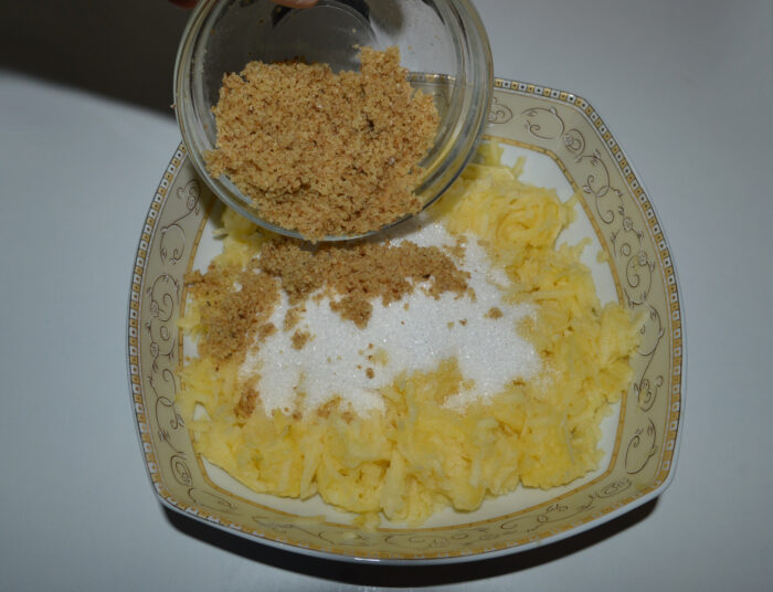 Add the chopped walnuts