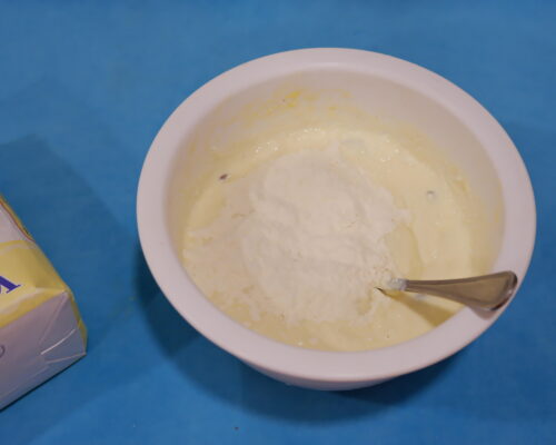 Gradually add the sifted flour