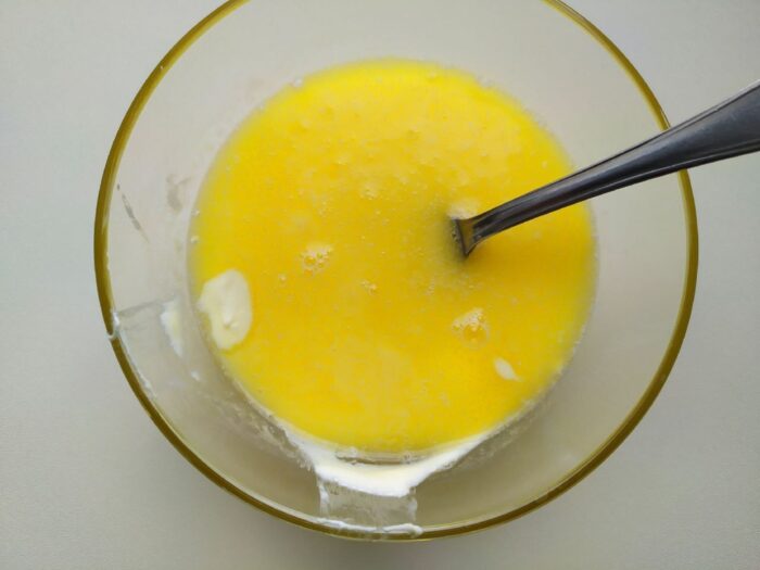 melt the butter until it becomes liquid