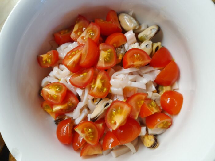 Add the cherry tomatoes