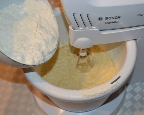 Add the flour mixture