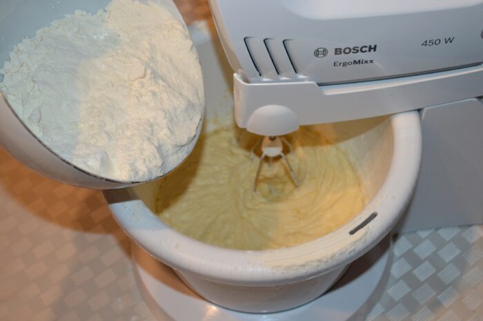 Add the flour mixture