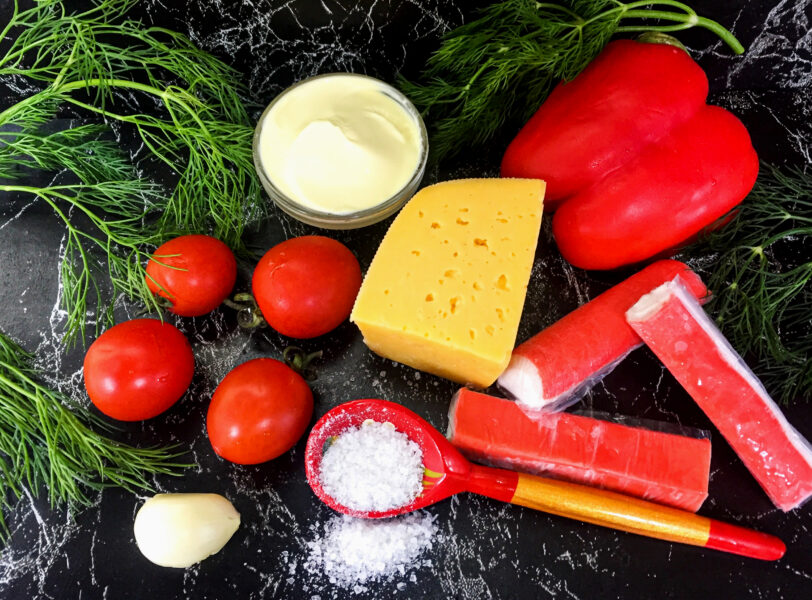 Ingrediente pentru salata de crab