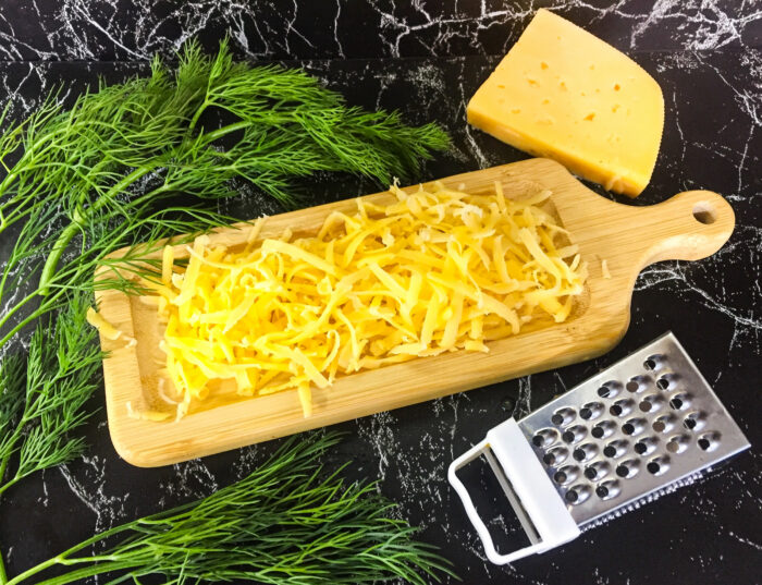 Grate the cheese