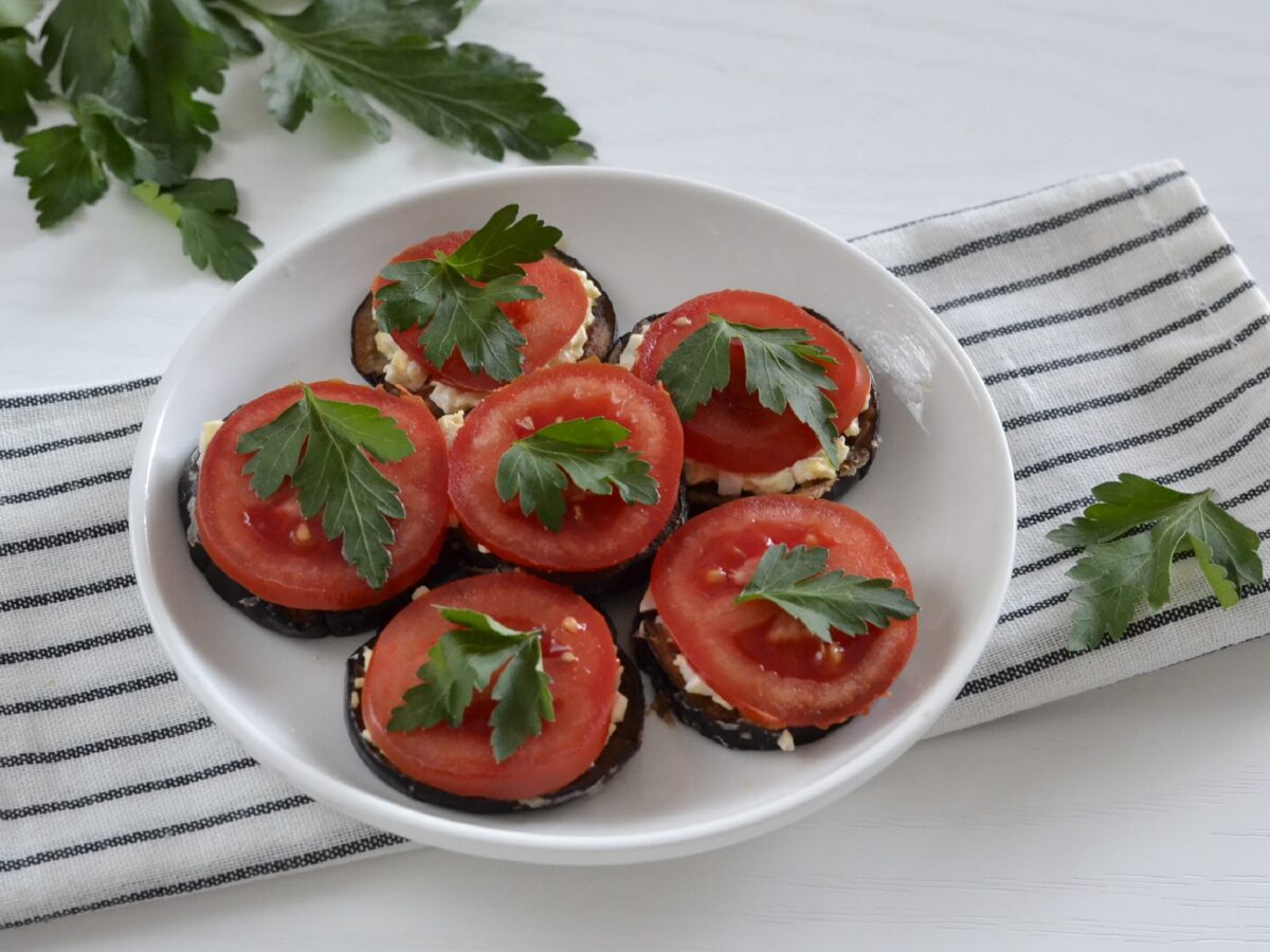 Eggplant Appetizer with Eggs and Garlic photo