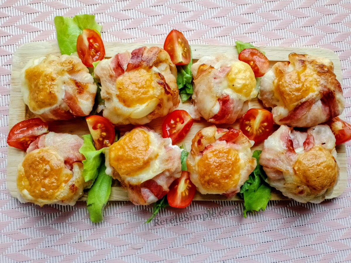 Piept de pui in bacon cu cascaval