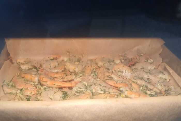 Place the tray in the oven and bake