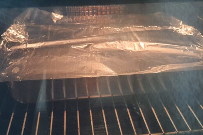 You can cover the dish loosely with aluminum foil